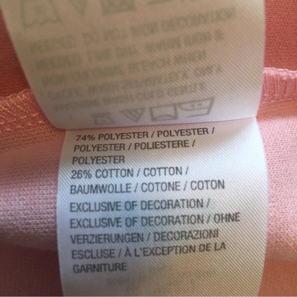 Pink sweater with black & white striped trim featuring bright florals size M - Picture 6 of 8